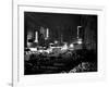 1940s Night Street Scene West 52nd Street Lights from Numerous Clubs and Nightclubs New York-null-Framed Photographic Print