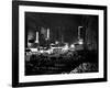 1940s Night Street Scene West 52nd Street Lights from Numerous Clubs and Nightclubs New York-null-Framed Photographic Print