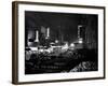 1940s Night Street Scene West 52nd Street Lights from Numerous Clubs and Nightclubs New York-null-Framed Photographic Print