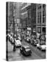 1940s Rainy Day on Chestnut Street Philadelphia,, PA Cars Pedestrians Storefronts-null-Stretched Canvas