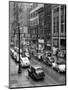 1940s Rainy Day on Chestnut Street Philadelphia,, PA Cars Pedestrians Storefronts-null-Mounted Photographic Print