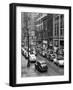 1940s Rainy Day on Chestnut Street Philadelphia,, PA Cars Pedestrians Storefronts-null-Framed Photographic Print