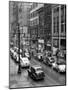 1940s Rainy Day on Chestnut Street Philadelphia,, PA Cars Pedestrians Storefronts-null-Mounted Photographic Print