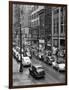 1940s Rainy Day on Chestnut Street Philadelphia,, PA Cars Pedestrians Storefronts-null-Framed Photographic Print