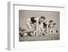 1940s THREE RUNNERS AT STARTING LINE OF FOOT RACE TRACK AND FIELD-H. Armstrong Roberts-Framed Photographic Print