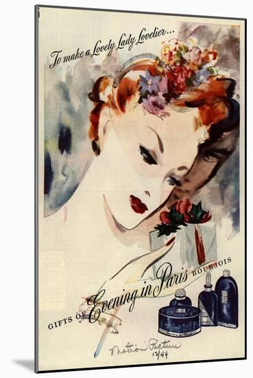 1940s USA Bourjois Magazine Advertisement-null-Mounted Giclee Print