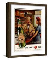 1940s USA Carling Ale Magazine Advertisement-null-Framed Giclee Print