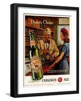 1940s USA Carling Ale Magazine Advertisement-null-Framed Giclee Print