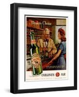 1940s USA Carling Ale Magazine Advertisement-null-Framed Premium Giclee Print