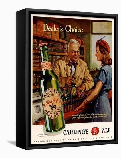 1940s USA Carling Ale Magazine Advertisement-null-Framed Stretched Canvas