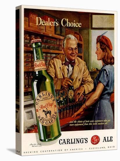 1940s USA Carling Ale Magazine Advertisement-null-Stretched Canvas