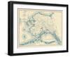 1941, Alaska State Map, Alaska, United States-null-Framed Giclee Print