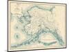 1941, Alaska State Map, Alaska, United States-null-Mounted Giclee Print