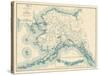 1941, Alaska State Map, Alaska, United States-null-Stretched Canvas