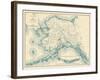 1941, Alaska State Map, Alaska, United States-null-Framed Giclee Print