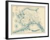 1941, Alaska State Map, Alaska, United States-null-Framed Giclee Print