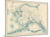 1941, Alaska State Map, Alaska, United States-null-Mounted Giclee Print