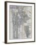 1941, Manhattan and The Bronx Map, New York, United States-null-Framed Giclee Print