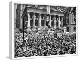 1942 WWIi War Bond Rally New York Stock Exchange Wall Street NYC-null-Framed Photographic Print