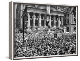 1942 WWIi War Bond Rally New York Stock Exchange Wall Street NYC-null-Framed Photographic Print