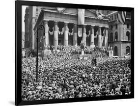 1942 WWIi War Bond Rally New York Stock Exchange Wall Street NYC-null-Framed Photographic Print