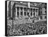 1942 WWIi War Bond Rally New York Stock Exchange Wall Street NYC-null-Framed Stretched Canvas