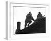 1944: Chester Wilmot, BBC War Correspondent with the Infantry Assault, Netherlands-George Silk-Framed Photographic Print