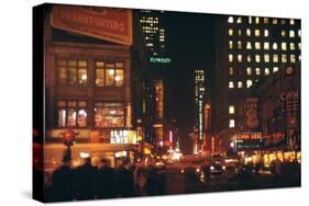 1945: 49th and Broadway Area with Chin Lee Restaurant in the Background, New York, NY-Andreas Feininger-Stretched Canvas