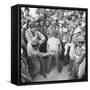 1945: Continental Central Pow Enclosure 15, Attichy, France-Ralph Morse-Framed Stretched Canvas