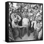 1945: Continental Central Pow Enclosure 15, Attichy, France-Ralph Morse-Framed Stretched Canvas