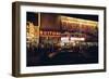 1945: Embassy Theater Showing Newsreel Format Films at Night, Times Square, New York, NY-Andreas Feininger-Framed Photographic Print