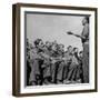 1945: Emil Kimmich Former German Army Captain and Singing Choir of Teen Prisoners, Attichy, France-Ralph Morse-Framed Photographic Print