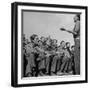 1945: Emil Kimmich Former German Army Captain and Singing Choir of Teen Prisoners, Attichy, France-Ralph Morse-Framed Photographic Print