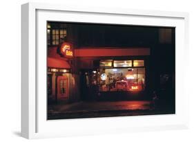 1945: Harry's Bar' Lit Up at Night, 52nd Street, Midtown Area, New York, Ny-Andreas Feininger-Framed Photographic Print