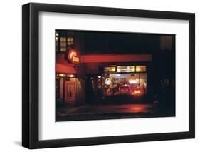 1945: Harry's Bar' Lit Up at Night, 52nd Street, Midtown Area, New York, Ny-Andreas Feininger-Framed Photographic Print