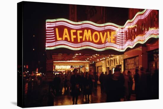 1945: Laff Movie Theater at 236 West 42nd Street Manhattan, New York, NY-Andreas Feininger-Stretched Canvas