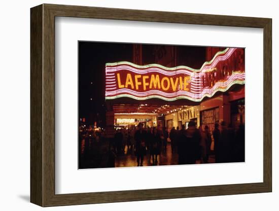 1945: Laff Movie Theater at 236 West 42nd Street Manhattan, New York, NY-Andreas Feininger-Framed Photographic Print