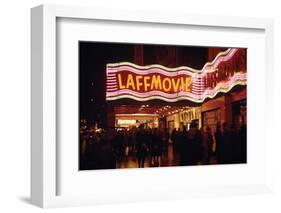 1945: Laff Movie Theater at 236 West 42nd Street Manhattan, New York, NY-Andreas Feininger-Framed Photographic Print