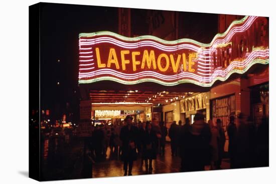 1945: Laff Movie Theater at 236 West 42nd Street Manhattan, New York, NY-Andreas Feininger-Stretched Canvas