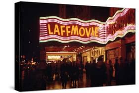 1945: Laff Movie Theater at 236 West 42nd Street Manhattan, New York, NY-Andreas Feininger-Stretched Canvas