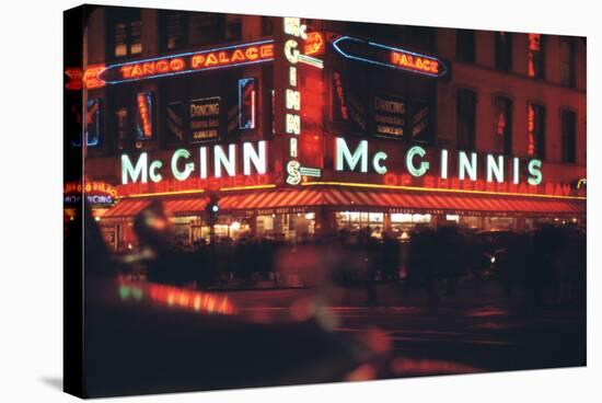 1945: Mcginnis Tango Palace Above the Roast Beef King Deli, 48th and Broadway, New York, NY-Andreas Feininger-Stretched Canvas