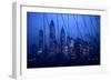 1945: New York Skyline View During Twilight Hours-Andreas Feininger-Framed Photographic Print