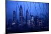 1945: New York Skyline View During Twilight Hours-Andreas Feininger-Mounted Photographic Print