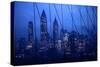 1945: New York Skyline View During Twilight Hours-Andreas Feininger-Stretched Canvas