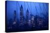 1945: New York Skyline View During Twilight Hours-Andreas Feininger-Stretched Canvas