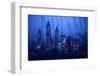 1945: New York Skyline View During Twilight Hours-Andreas Feininger-Framed Photographic Print