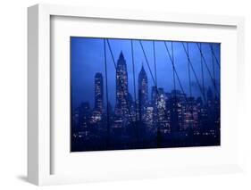 1945: New York Skyline View During Twilight Hours-Andreas Feininger-Framed Photographic Print