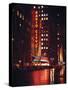 1945: Radio City Music Hall Lit Up at Night, New York, Ny-Andreas Feininger-Stretched Canvas