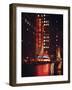 1945: Radio City Music Hall Lit Up at Night, New York, Ny-Andreas Feininger-Framed Photographic Print