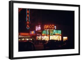 1945: Signs for the Orbach Department Store and Simko Shoe Store in the Union Square, New York, Ny-Andreas Feininger-Framed Photographic Print